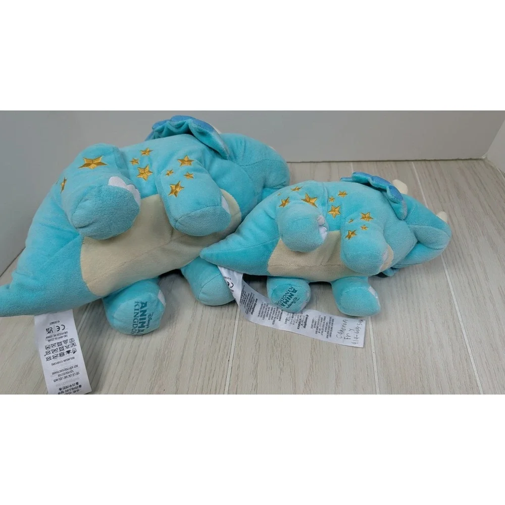 Disney Triceratops Plush Set Blue Animal Kingdom Stuffed Dinosaurs Stars